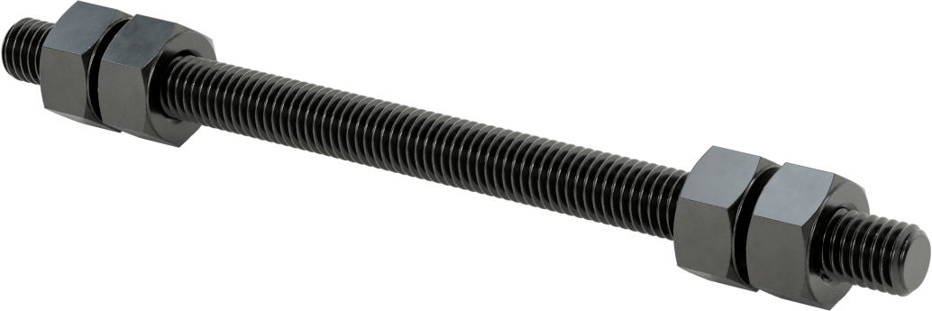 Altıgen Somunlu Dişli Çubuk, B7 Sınıfı, 1/2"-13 Diş Boyutu, 8" Uzunluk