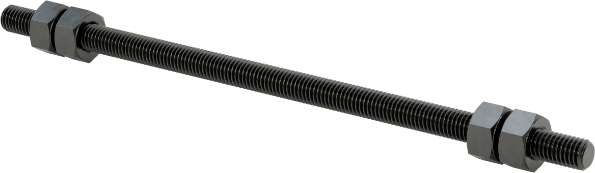 Altıgen Somunlu Dişli Çubuk, B7 Sınıfı, 1/2"-13 Diş Boyutu, 12" Uzunluk