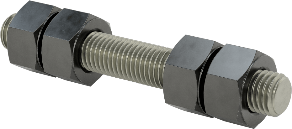Altıgen Somunlu Dişli Çubuk, B7 Sınıfı, 3/4"-10 Diş Boyutu, 6 inç Uzunluk