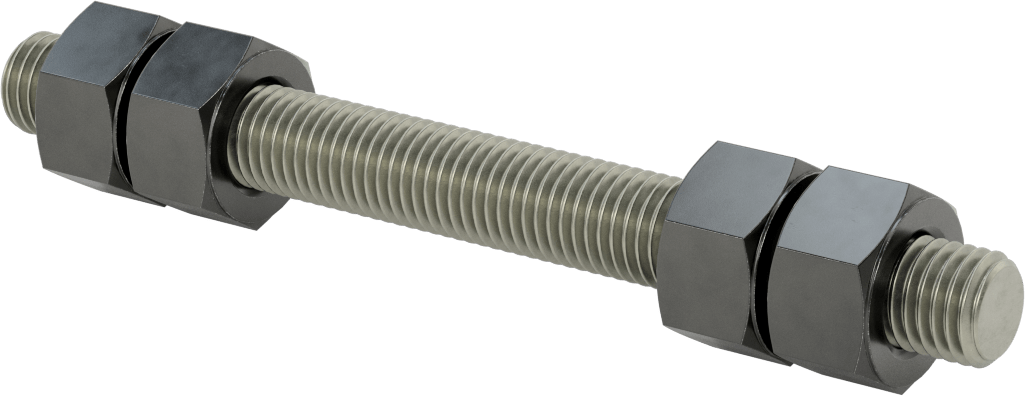 Altıgen Somunlu Dişli Çubuk, B7 Sınıfı, 3/4"-10 Diş Boyutu, 8" Uzunluk