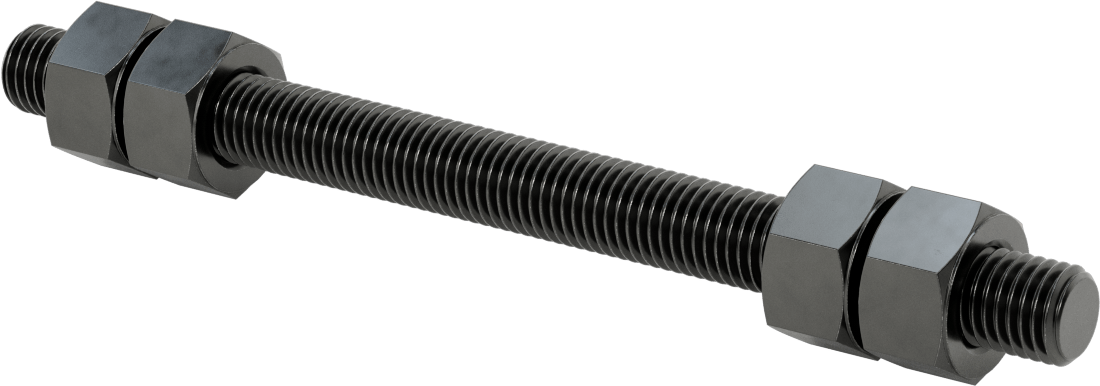 Altıgen Somunlu Dişli Çubuk, B7 Sınıfı, 3/4"-10 Diş Boyutu, 10" Uzunluk