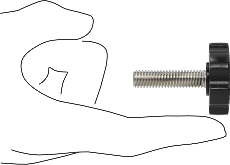 Plastik Başlı Parmak Vidaları, Geniş Tutamak, 3/8"-16 Diş Boyutu, 1-1/2" Uzunluk