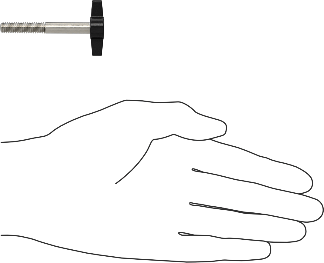 Plastik Başlı Parmak Vidaları, İki Kollu, 1/4"-20 Diş, 2" Uzunluk