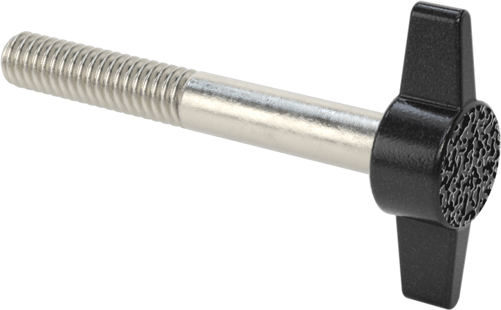 Plastik Başlı Parmak Vidaları, İki Kollu, 1/4"-20 Diş, 2" Uzunluk