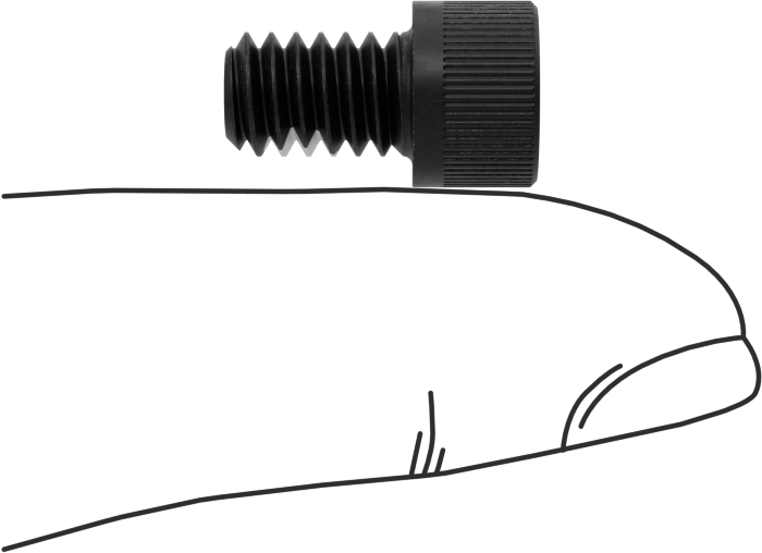 Alaşımlı Çelik Diş Kilitli Soket Başlı Vida, 1/4"-20 Diş Boyutu, 3/8" Uzunluk