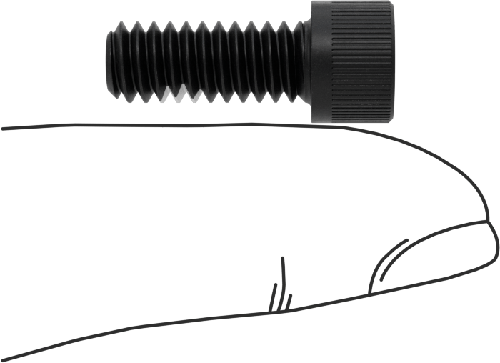 Alaşımlı Çelik Diş Kilitli Soket Başlı Vida, 1/4"-20 Diş Boyutu, 5/8" Uzunluk