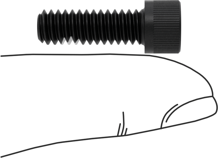 Alaşımlı Çelik Diş Kilitli Soket Başlı Vida, 1/4"-20 Diş Boyutu, 3/4" Uzunluk