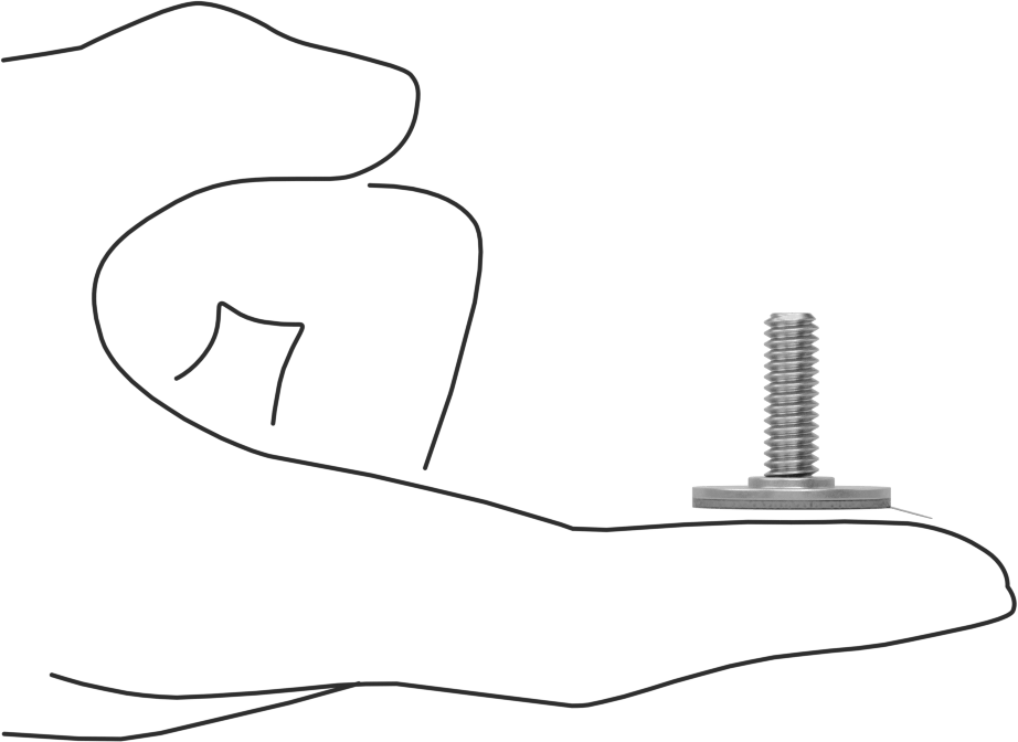 Yapışkan Sırtlı Çinko Kaplı Çelik Saplamalar, 1/4"-20 Diş Boyutu, 3/4" Uzunluk