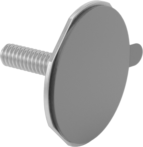 Yapışkan Sırtlı Çinko Kaplı Çelik Saplamalar, 1/4"-20 Diş Boyutu, 1" Uzunluk