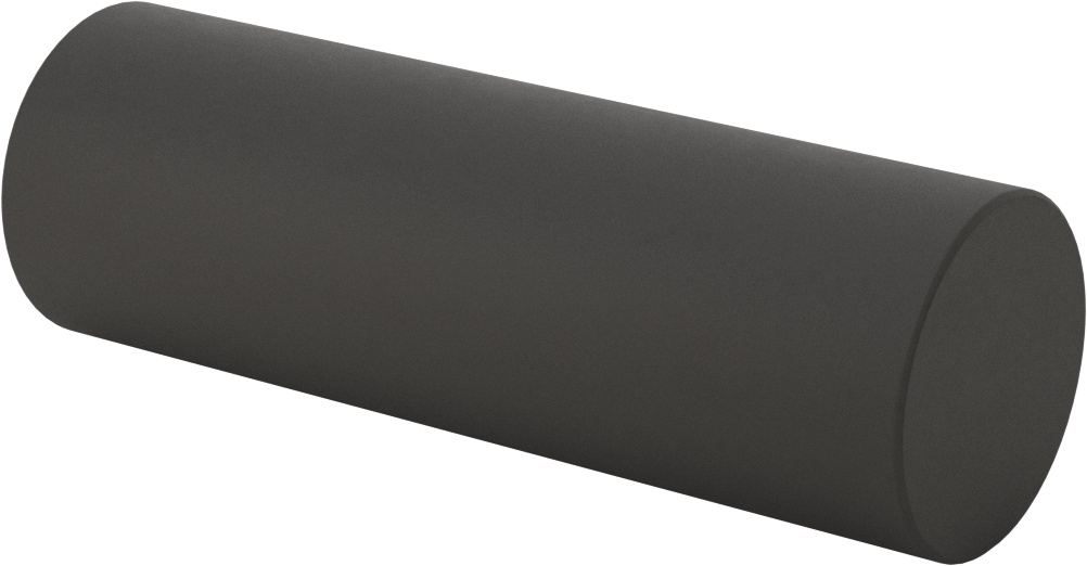 İletken Grafit, 2" Çaplı Çubuk, 6 inç Uzunluk
