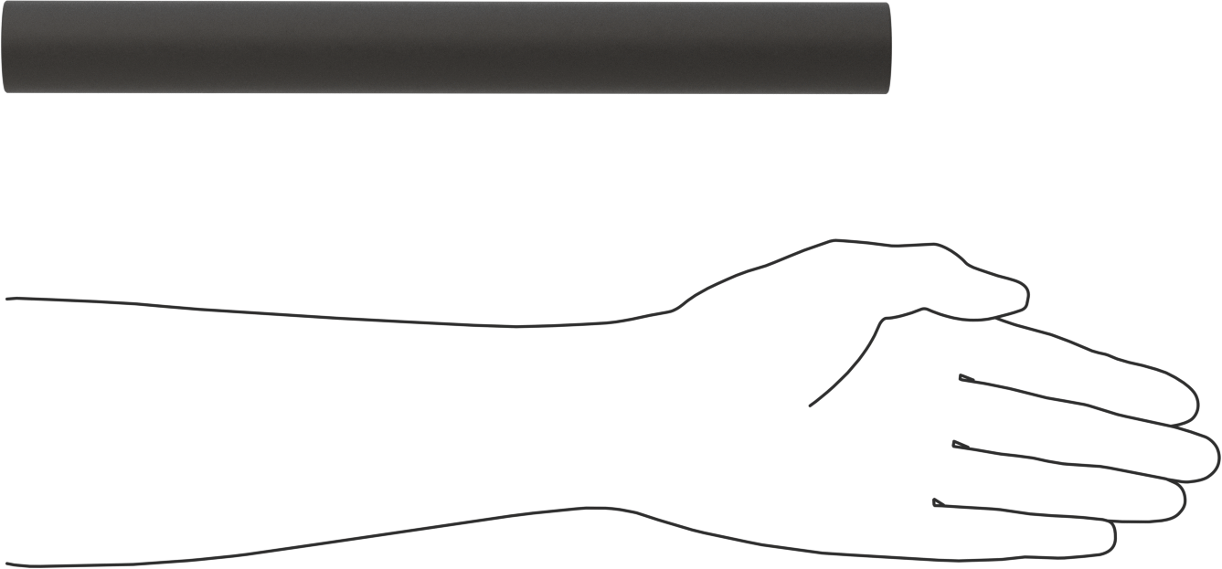 İletken Grafit, 1-1/4" Çapında Çubuk, 12" Uzunluk