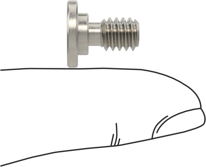 316 Paslanmaz Çelik Ultra Düşük Profilli Soket Başlı Vida, 1/4"-20 Diş Boyutu, 3/8" Uzunluk