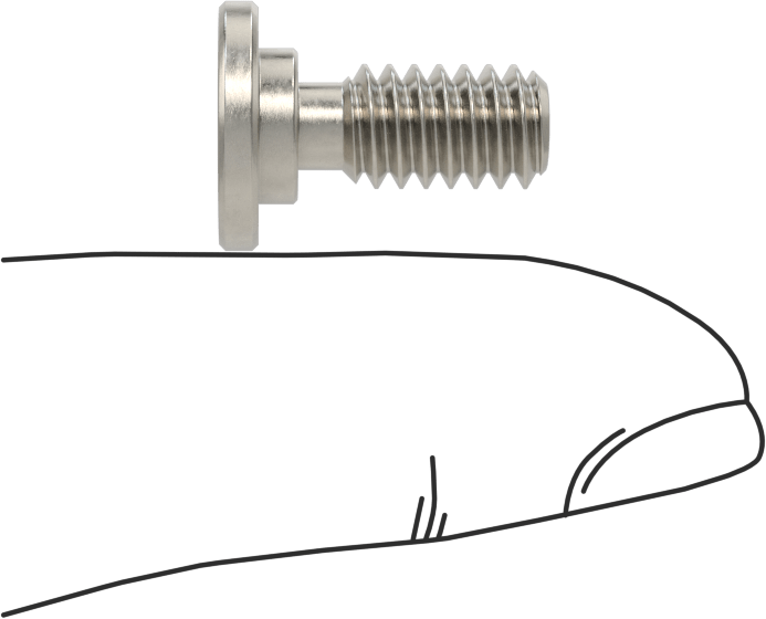 316 Paslanmaz Çelik Ultra Düşük Profilli Soket Başlı Vida, 1/4"-20 Diş Boyutu, 1/2" Uzunluk
