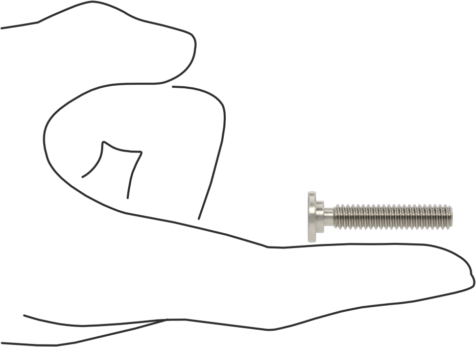 316 Paslanmaz Çelik Ultra Düşük Profilli Soket Başlı Vida, 1/4"-20 Diş Boyutu, 1-1/4" Uzunluk
