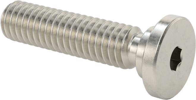 316 Paslanmaz Çelik Ultra Düşük Profilli Soket Başlı Vida, 5/16"-18 Diş Boyutu, 1-1/4" Uzunluk