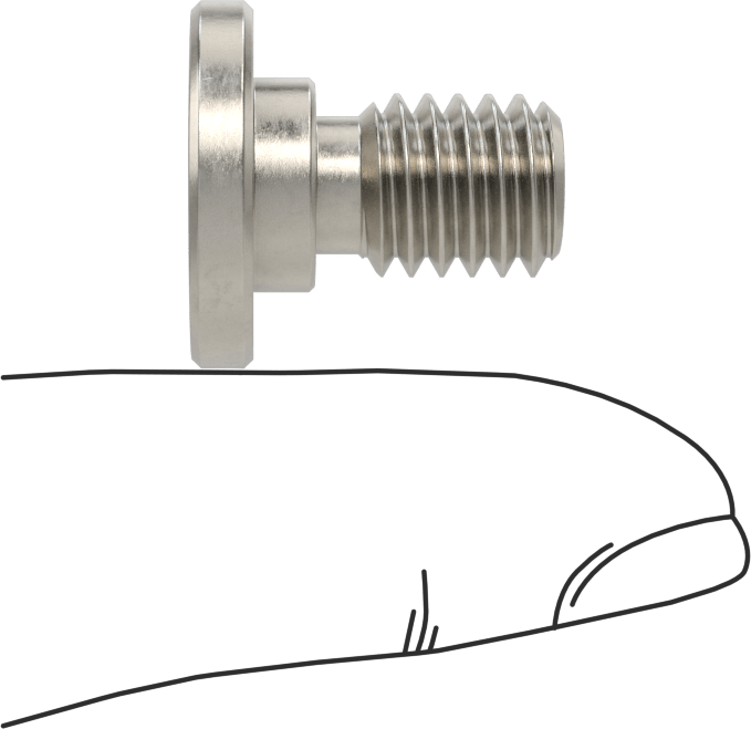 316 Paslanmaz Çelik Ultra Düşük Profilli Soket Başlı Vida, 3/8"-16 Diş Boyutu, 1/2" Uzunluk