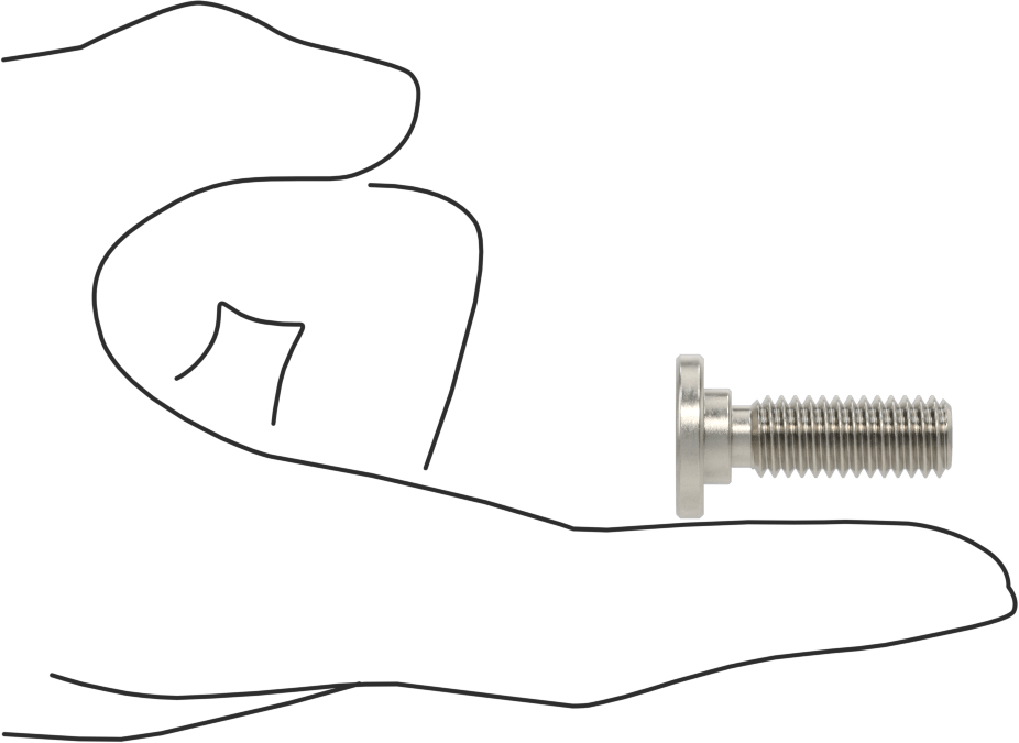 316 Paslanmaz Çelik Ultra Düşük Profilli Soket Başlı Vida, 3/8"-16 Diş Boyutu, 1" Uzunluk