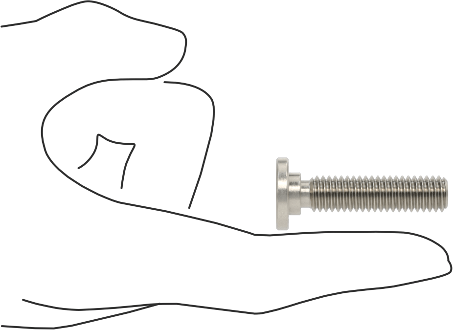 316 Paslanmaz Çelik Ultra Düşük Profilli Soket Başlı Vida, 3/8"-16 Diş Boyutu, 1-1/2" Uzunluk