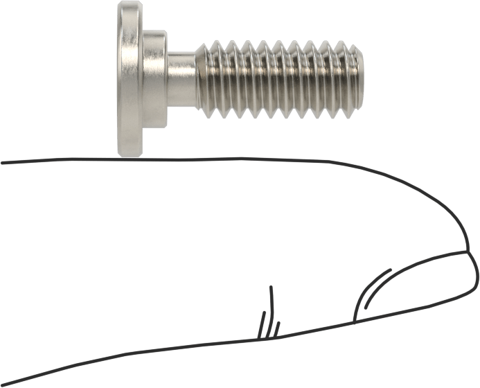 316 Paslanmaz Çelik Ultra Düşük Profilli Soket Başlı Vida, 1/4"-20 Diş Boyutu, 5/8" Uzunluk