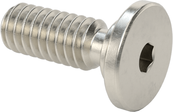 316 Paslanmaz Çelik Ultra Düşük Profilli Soket Başlı Vida, 1/4"-20 Diş Boyutu, 5/8" Uzunluk
