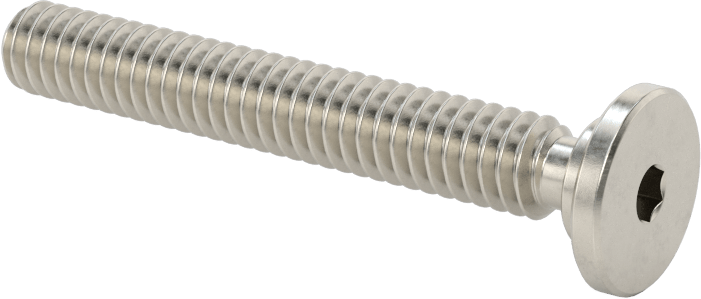 316 Paslanmaz Çelik Ultra Düşük Profilli Soket Başlı Vida, 1/4"-20 Diş Boyutu, 1-3/4" Uzunluk