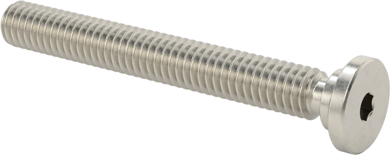 316 Paslanmaz Çelik Ultra Düşük Profilli Soket Başlı Vida, 5/16"-18 Diş Boyutu, 2-1/2" Uzunluk