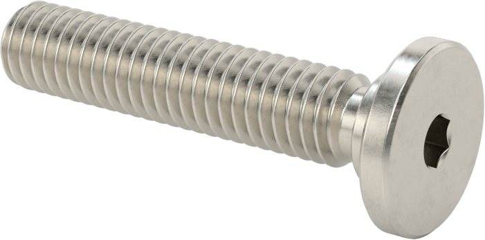316 Paslanmaz Çelik Ultra Düşük Profilli Soket Başlı Vida, 3/8"-16 Diş Boyutu, 1-3/4" Uzunluk