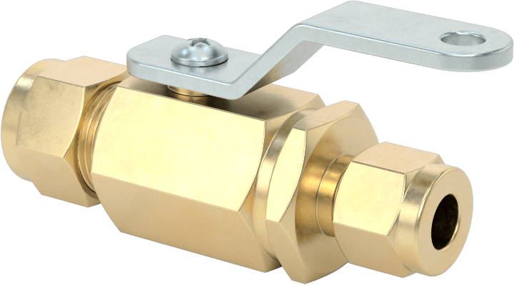 Sıkıştırma Bağlantı Parçalı Kompakt Açma/Kapama Valfi, 1/4“ Boru Dış Çapı x 3/8” Boru Dış Çapı