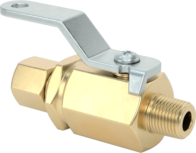 Sıkıştırma Bağlantı Parçalı Kompakt Açma/Kapama Valfi, 1/4" Boru Dış Çapı x 1/8 NPT Erkek için