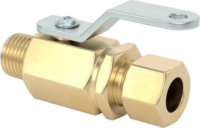 Sıkıştırma Bağlantı Parçalı Kompakt Açma/Kapama Valfi, 3/8" Boru Dış Çapı x 1/4 NPT Erkek için
