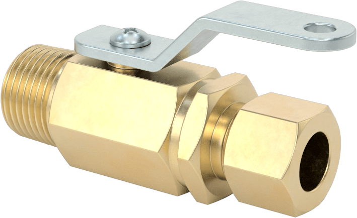 Sıkıştırma Bağlantı Parçalı Kompakt Açma/Kapama Valfi, 3/8" Boru Dış Çapı x 3/8 NPT Erkek için
