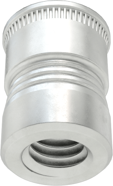Metrik Düşük Profilli Perçin Somunu, Kalay-Çinko Kaplı Alüminyum, M4x0,7 İç Diş, 9 mm Uzunluk