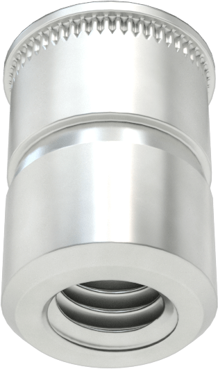 Metrik Düşük Profilli Perçin Somunu, Kalay-Çinko Kaplı Çelik, M4x0,7 İç Diş, 9 mm L