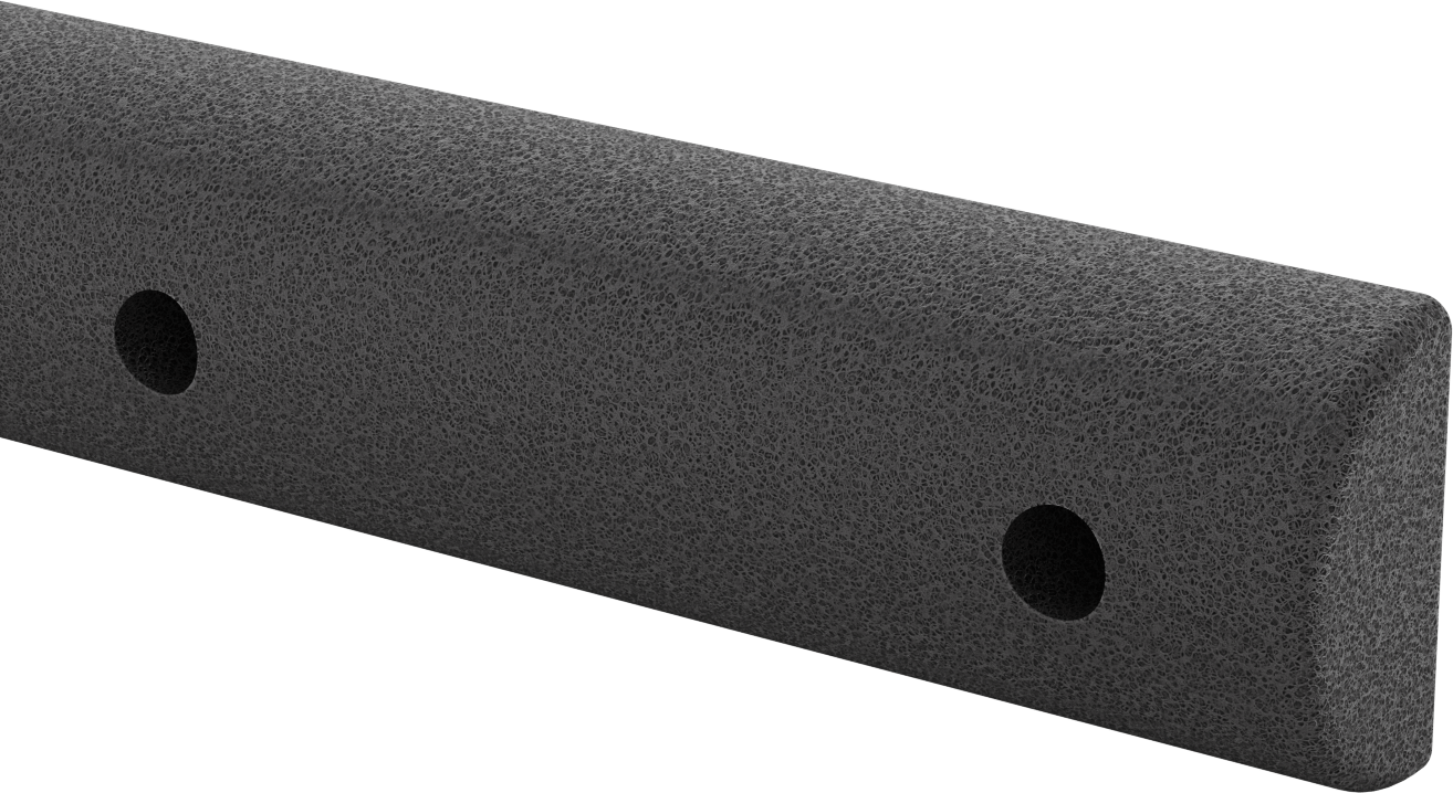 Vida ile Sabitlenen Poliüretan Köpük Yüzey Koruyucu, 2 Ayak Uzunluk x 4-1/4“ Genişlik x 2-1/4” Kalınlık