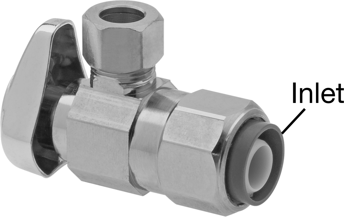 90° Elbow Valve with Push-to-Connect Inlet
