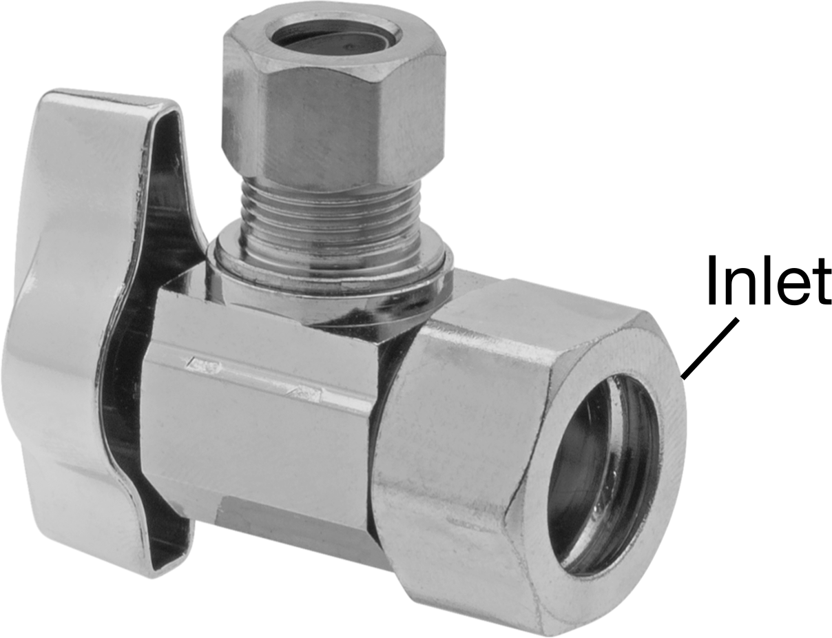 90° Elbow Valve with Compression Inlet