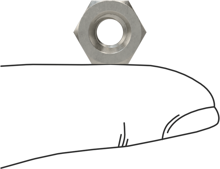 Mil. Spec. 18-8 Paslanmaz Çelik Altıgen Somun, 1/4"-20 Diş Boyutu, 3/16" Yükseklik, MS35649-2254