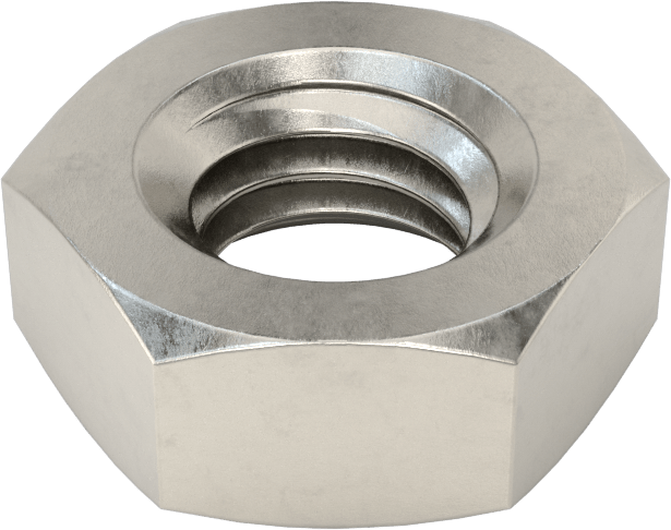 Mil. Spec. 18-8 Paslanmaz Çelik Altıgen Somun, 3/8"-16 Diş Boyutu, 5/8" Genişlik, MS35649-2384