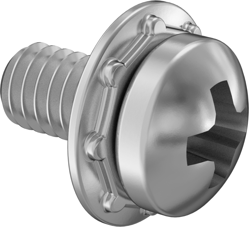 Yaylı Kilit Pullu 18-8 Paslanmaz Çelik Silindir Başlı Vidalar, M2,5 x 0,45 mm Diş Boyutu, 5 mm Uzunluk