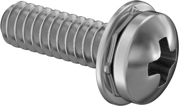 Yaylı Kilit Pullu 18-8 Paslanmaz Çelik Silindir Başlı Vidalar, 4-40 Diş Boyutu, 3/8" Uzunluk