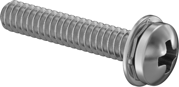 Yaylı Kilit Pullu 18-8 Paslanmaz Çelik Silindir Başlı Vidalar, 4-40 Diş Boyutu, 5/8" Uzunluk