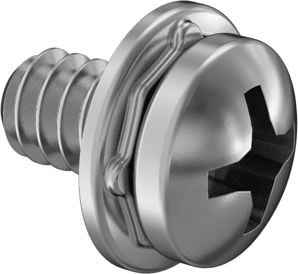 Yaylı Kilit Pullu 18-8 Paslanmaz Çelik Silindir Başlı Vidalar, 6-32 Diş Boyutu, 1/4" Uzunluk