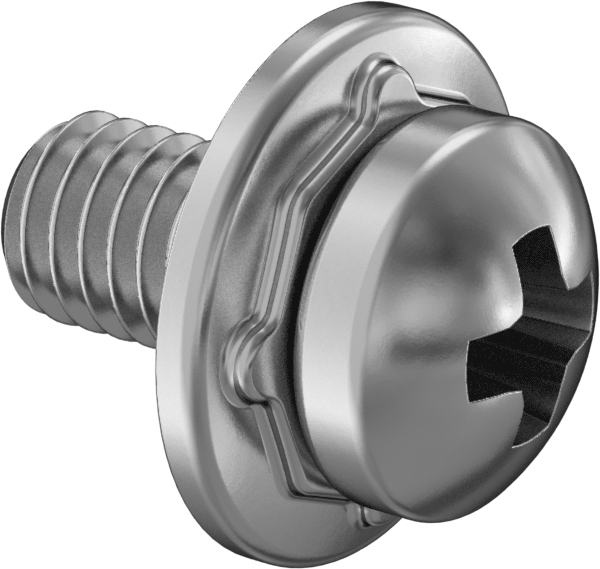 Yaylı Kilit Pullu 18-8 Paslanmaz Çelik Silindir Başlı Vidalar, M3 x 0,5 mm Diş Boyutu, 6 mm Uzunluk