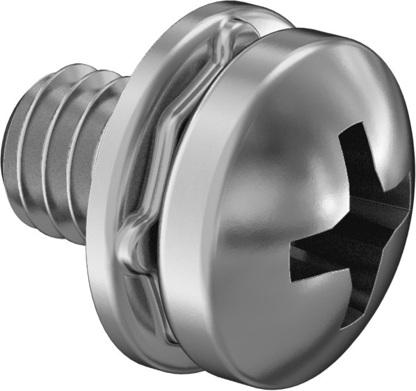 Yaylı Kilit Pullu 18-8 Paslanmaz Çelik Silindir Başlı Vidalar, M4 x 0,7 mm Diş Boyutu, 6 mm Uzunluk