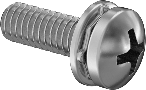 Yaylı Kilit Pullu 18-8 Paslanmaz Çelik Silindir Başlı Vidalar, M4 x 0,7 mm Diş Boyutu, 12 mm Uzunluk