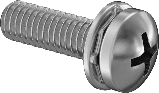 Yaylı Kilit Pullu 18-8 Paslanmaz Çelik Silindir Başlı Vidalar, M6 x 1 mm Diş Boyutu, 20 mm Uzunluk