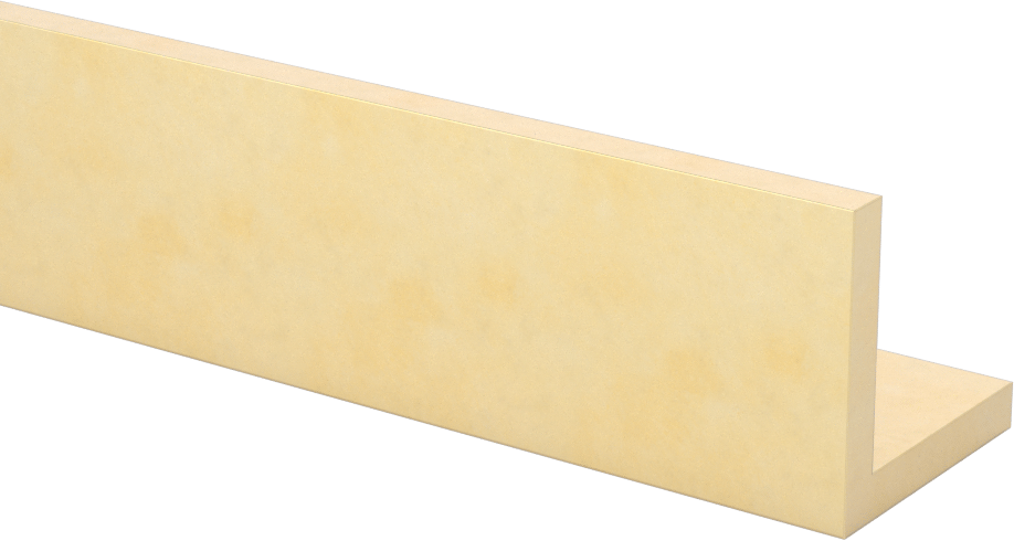 385 Pirinç 90 Derece Açı, 3/16" Duvar Kalınlığı, 1-1/4“ x 1-1/4” Dış