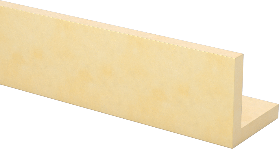 385 Pirinç 90 Derece Açı, 1/4" Duvar Kalınlığı, 1-1/2“ x 1-1/2” Dış