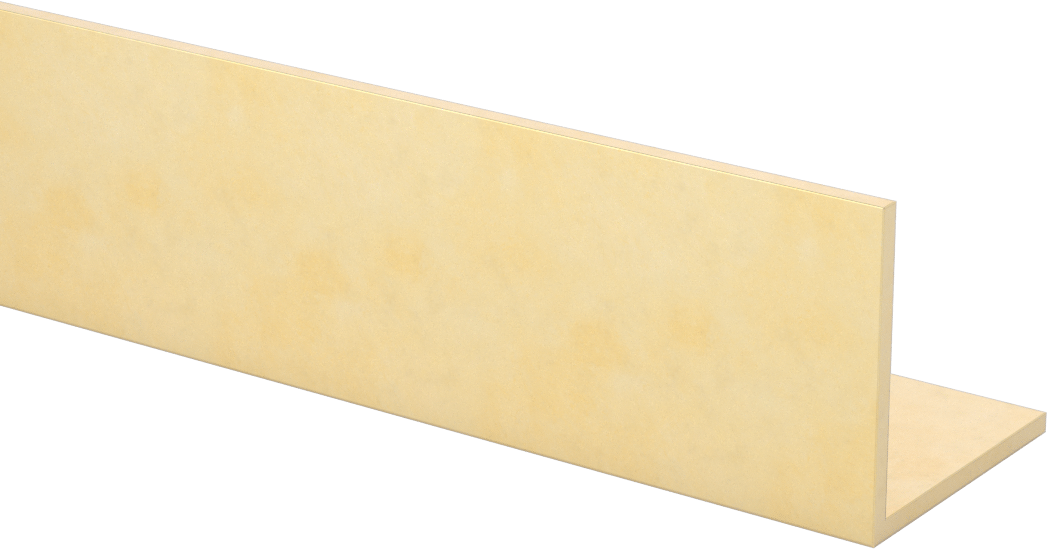 385 Pirinç 90 Derece Açı, 1/8" Duvar Kalınlığı, 2“ x 2” Dış