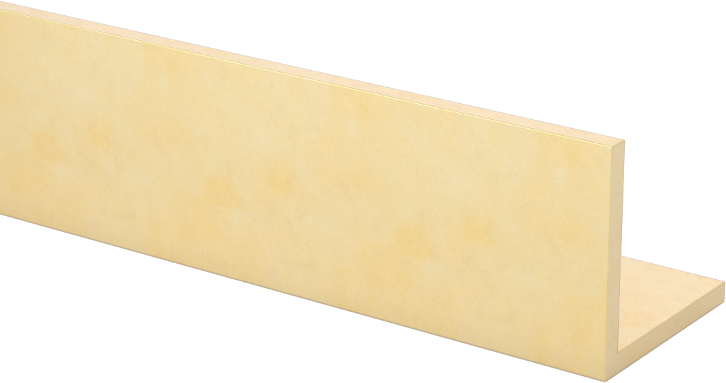 385 Pirinç 90 Derece Açı, 3/16" Duvar Kalınlığı, 2“ x 2” Dış